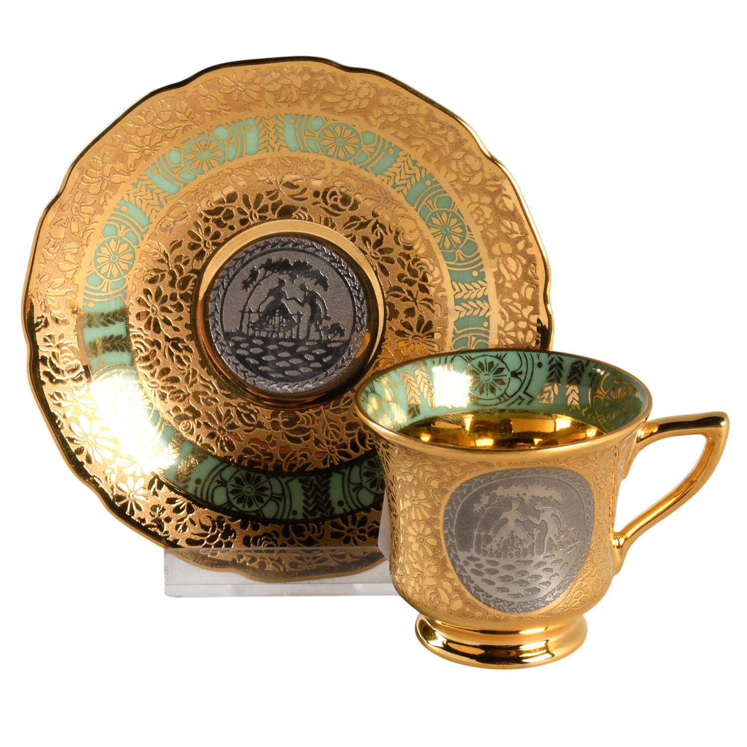 LEM8 Footed Demitasse Cup & Saucer Set by Le Mieux-1