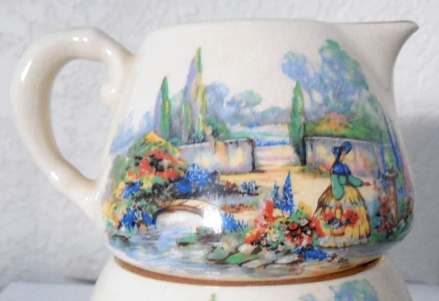 In An Old World Garden Creamer by Lancaster & Sandland-1