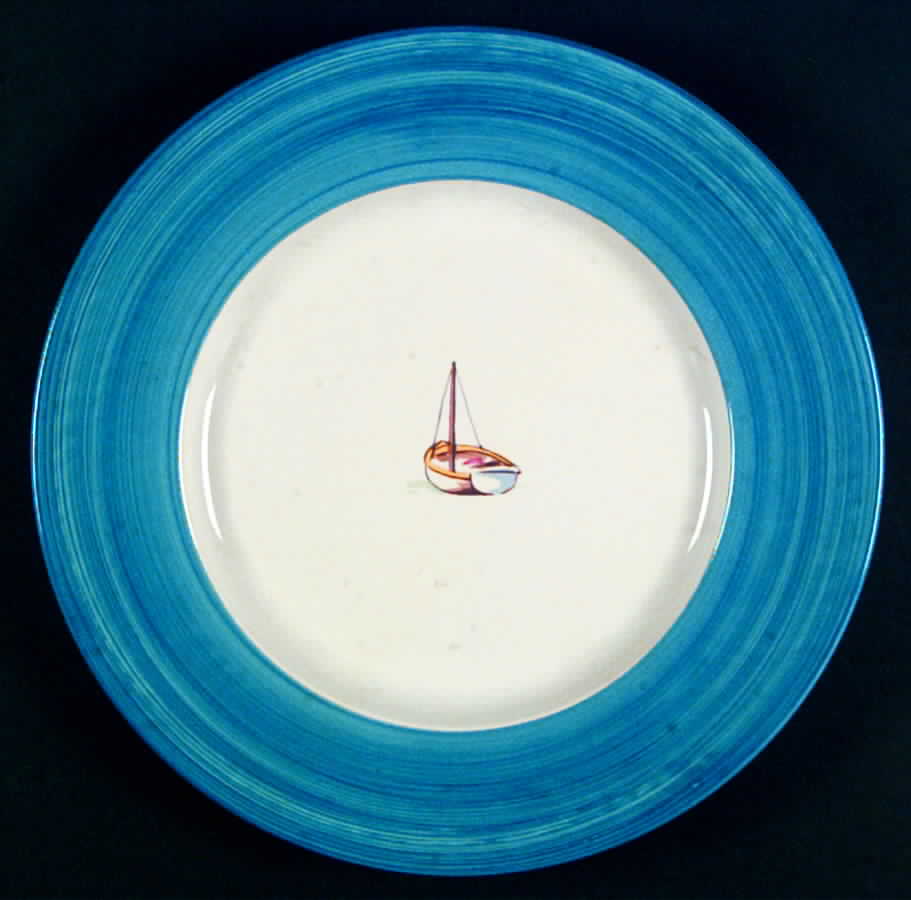 Vineyard Boat Blue Service Plate (Charger) by Ralph Lauren China-1