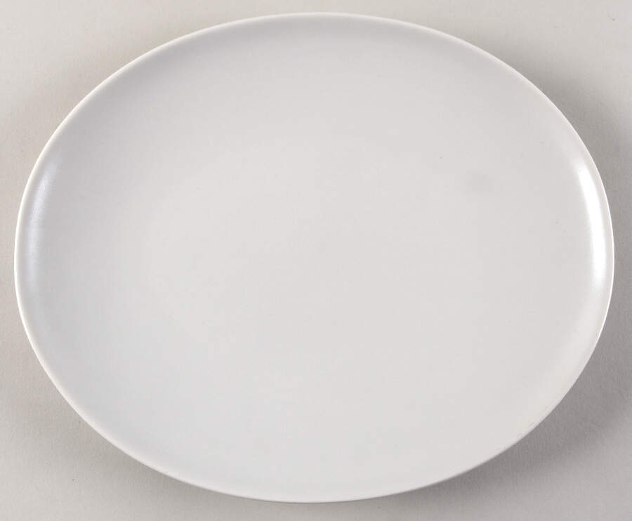 Frost White (Round) 12" Oval Serving Platter by Lindt-Stymeist-1