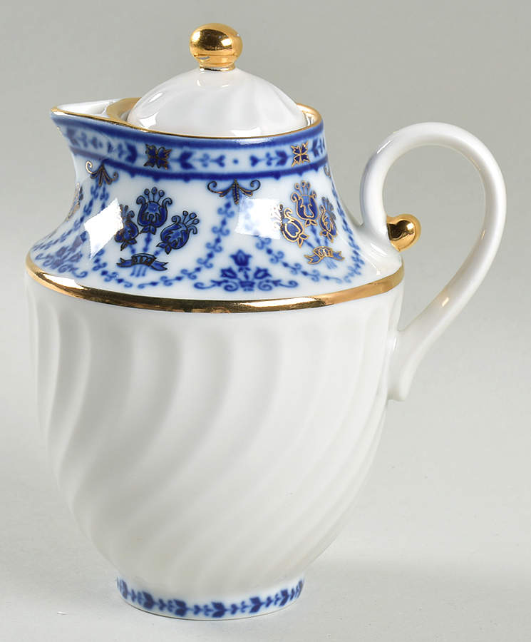 Cobalt Frieze Creamer & Lid by Lomonosov-1