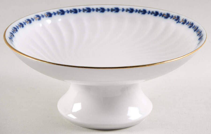 Cobalt Frieze Round Compote (Height X Width) by Lomonosov-1