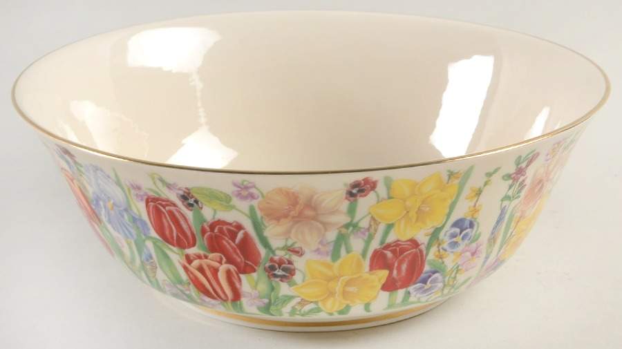 Flower Blossom Collection 9" Round Vegetable Bowl by Lenox-1