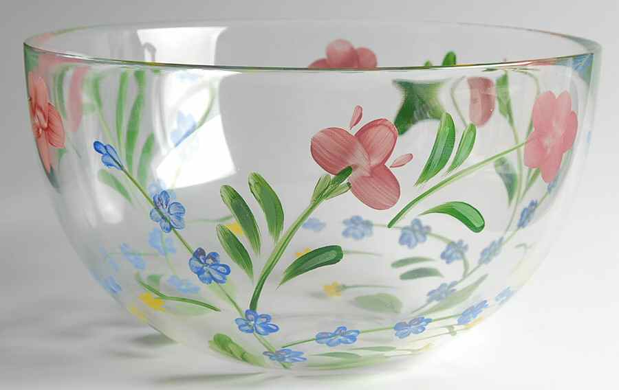 Flower Blossom Collection Large Glassware Salad Bowl by Lenox-1