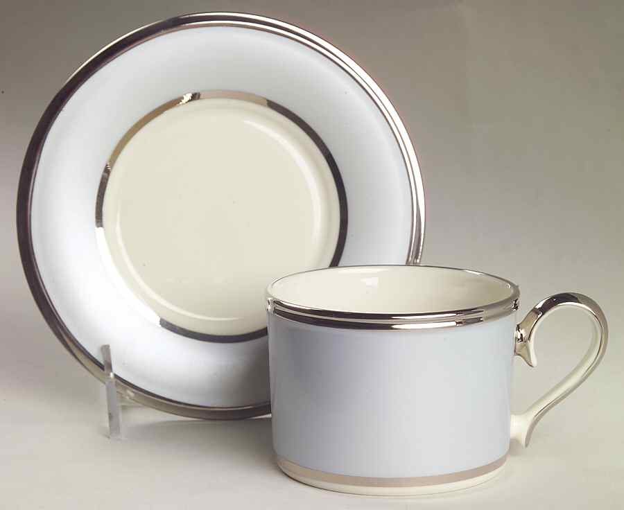 Blue Frost Flat Cup & Saucer Set by Lenox-1