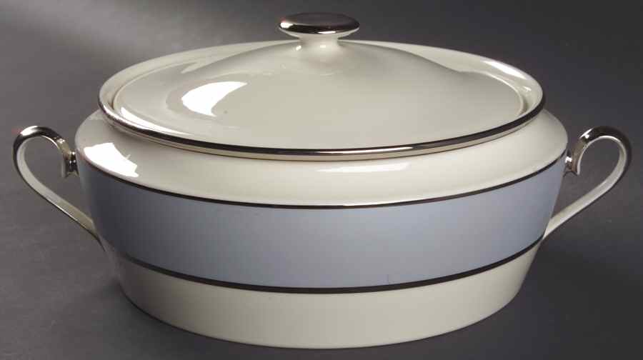 Blue Frost Round Covered Vegetable by Lenox-1