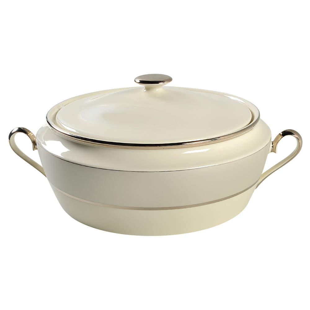 Ivory Frost Round Covered Vegetable by Lenox-1