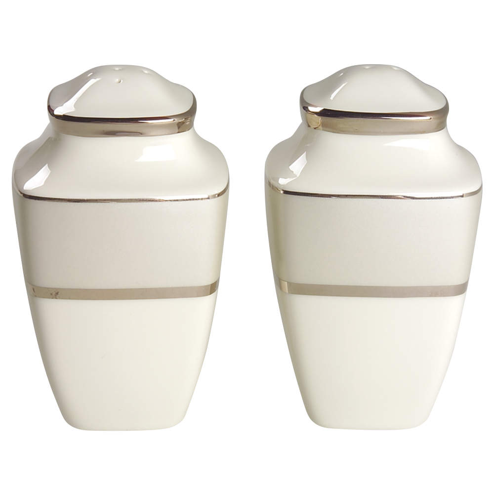 Ivory Frost Square Salt & Pepper Set by Lenox-1