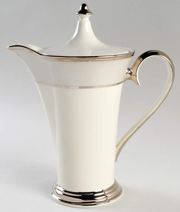 Ivory Frost Coffee Pot & Lid by Lenox-1