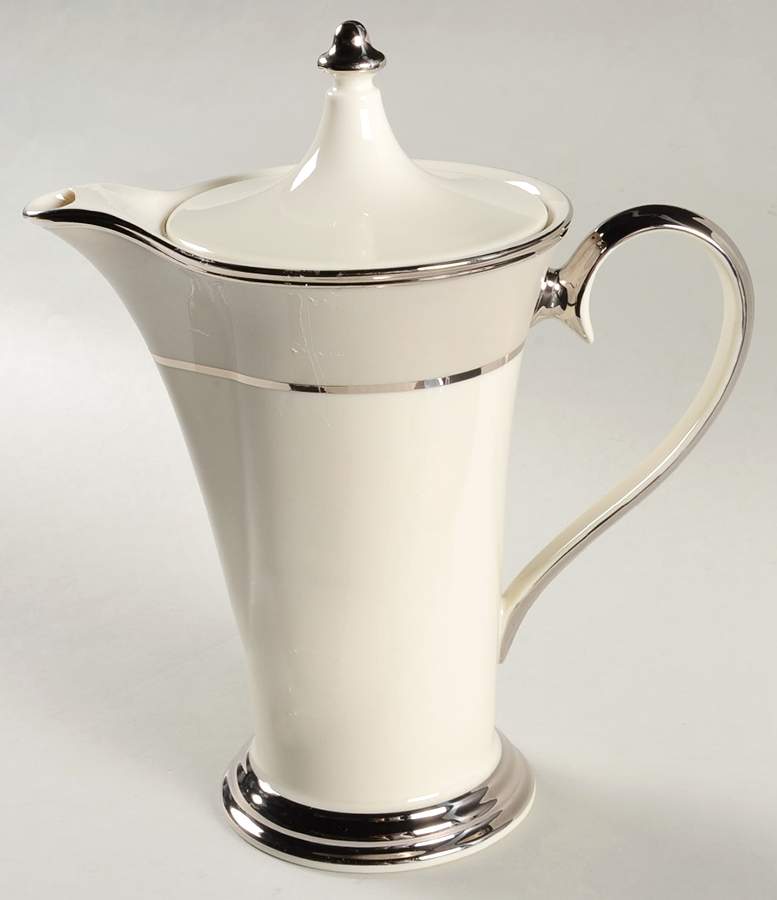 Ivory Frost Coffee Pot & Lid by Lenox-1