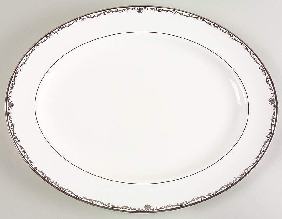 Coronet Platinum 16" Oval Serving Platter by Lenox-1