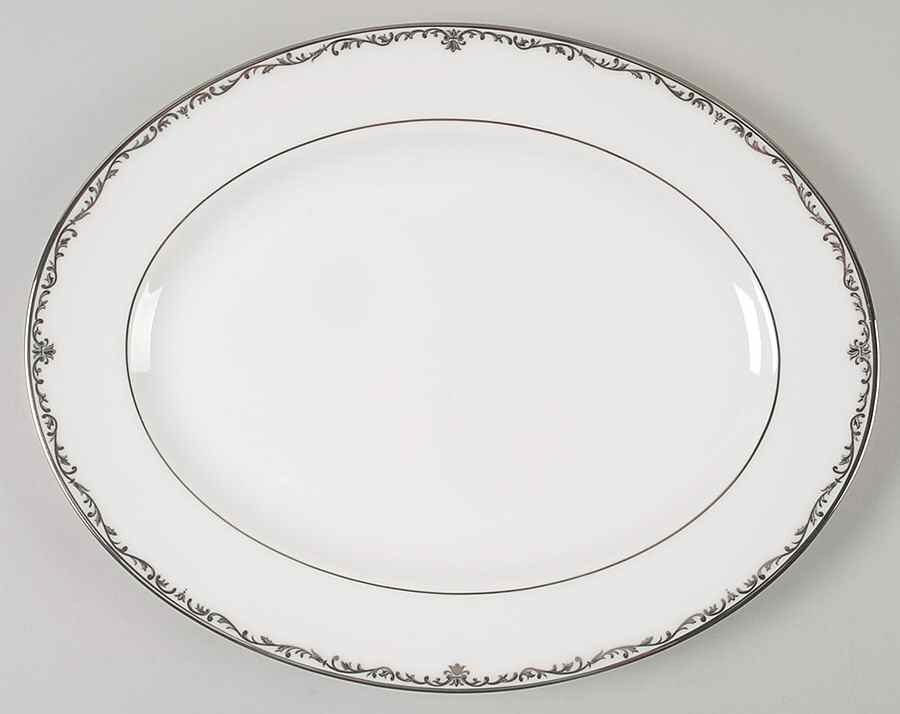 Coronet Platinum 13" Oval Serving Platter by Lenox-1
