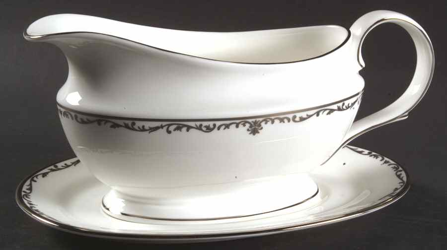 Coronet Platinum Gravy Boat & Underplate by Lenox-1