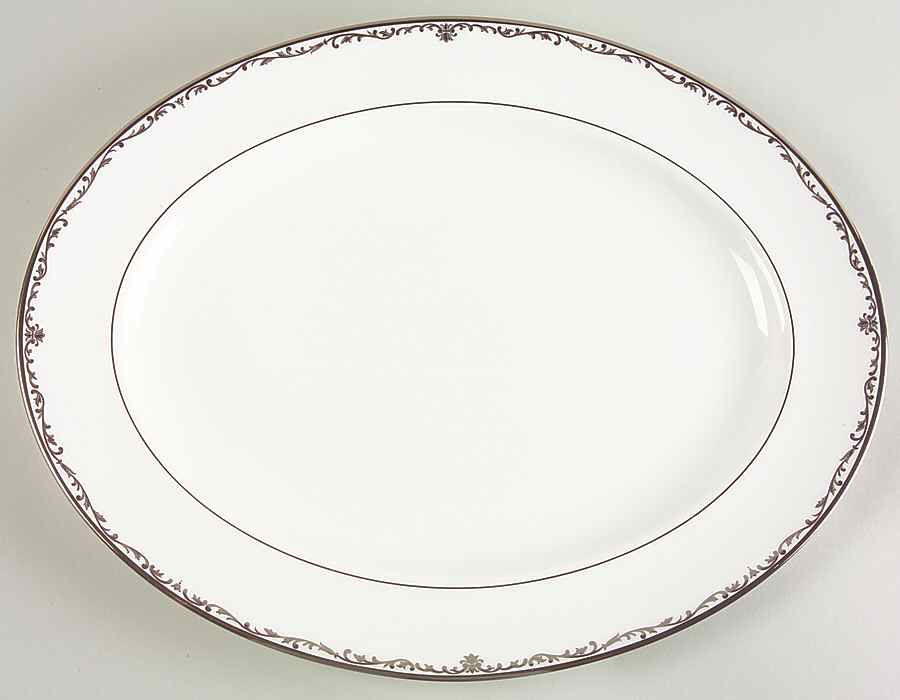 Coronet Platinum 16" Oval Serving Platter by Lenox-1