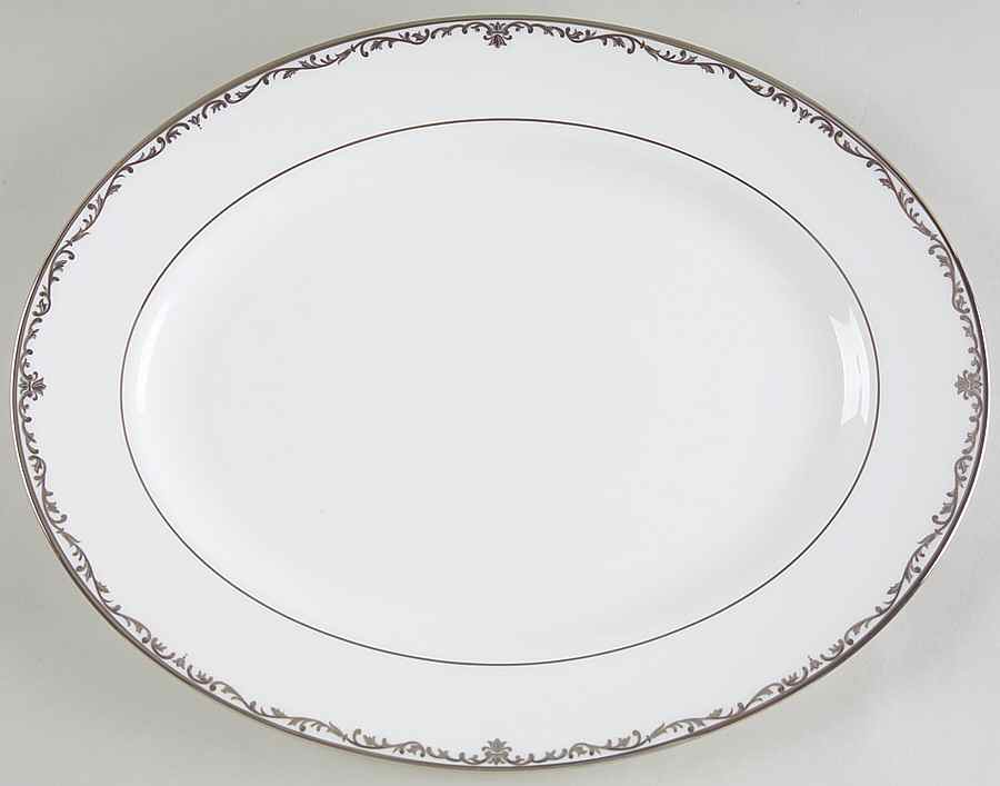Coronet Platinum 13" Oval Serving Platter by Lenox-1