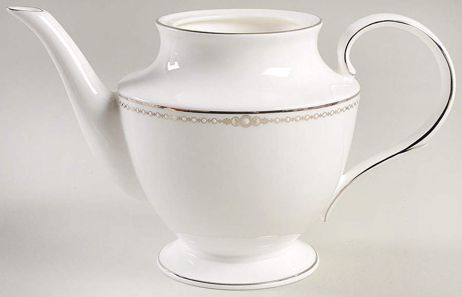 Pearl Platinum Teapot No Lid by Lenox-1