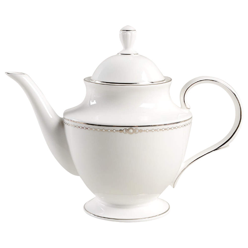 Pearl Platinum Teapot & Lid by Lenox-1