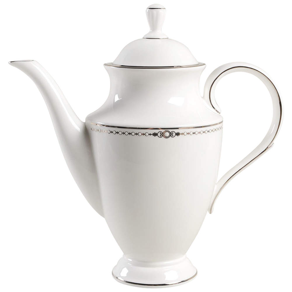 Pearl Platinum Coffee Pot & Lid by Lenox-1
