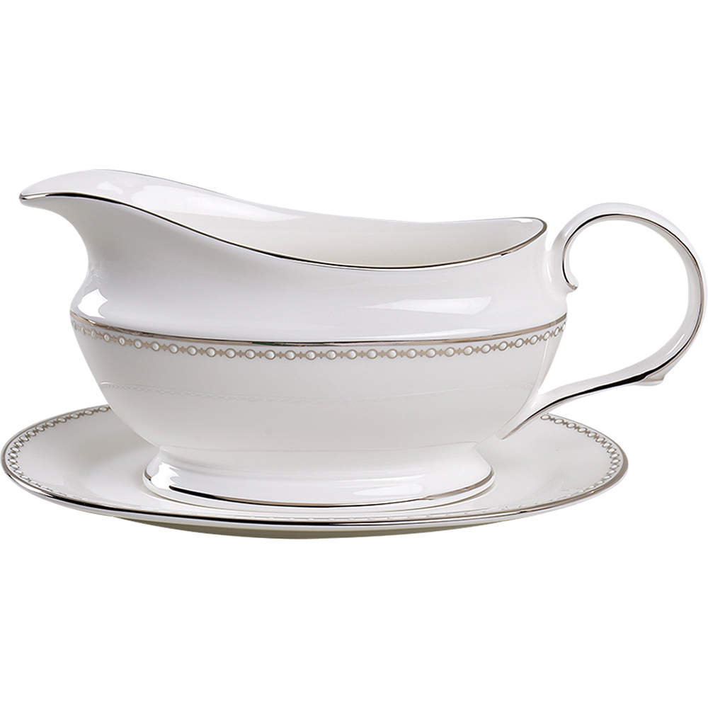 Pearl Platinum Gravy Boat & Underplate by Lenox-1