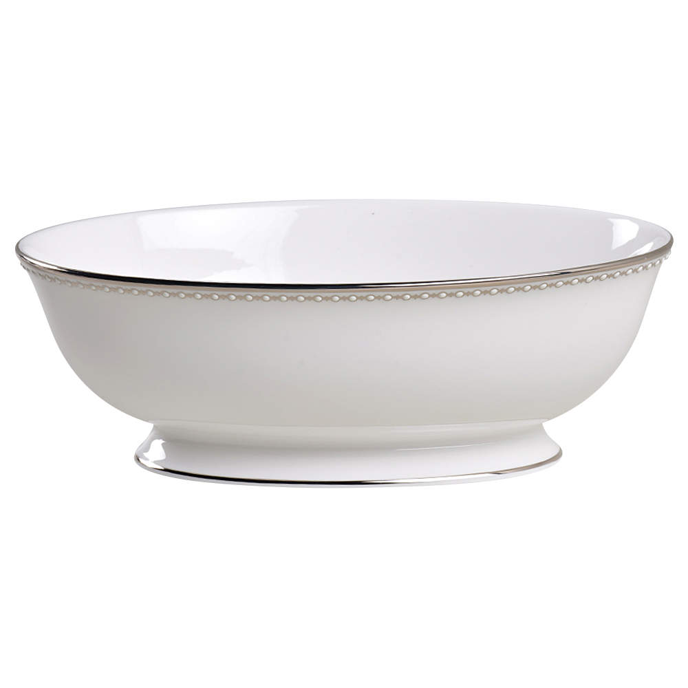 Pearl Platinum 9" Oval Vegetable Bowl by Lenox-1