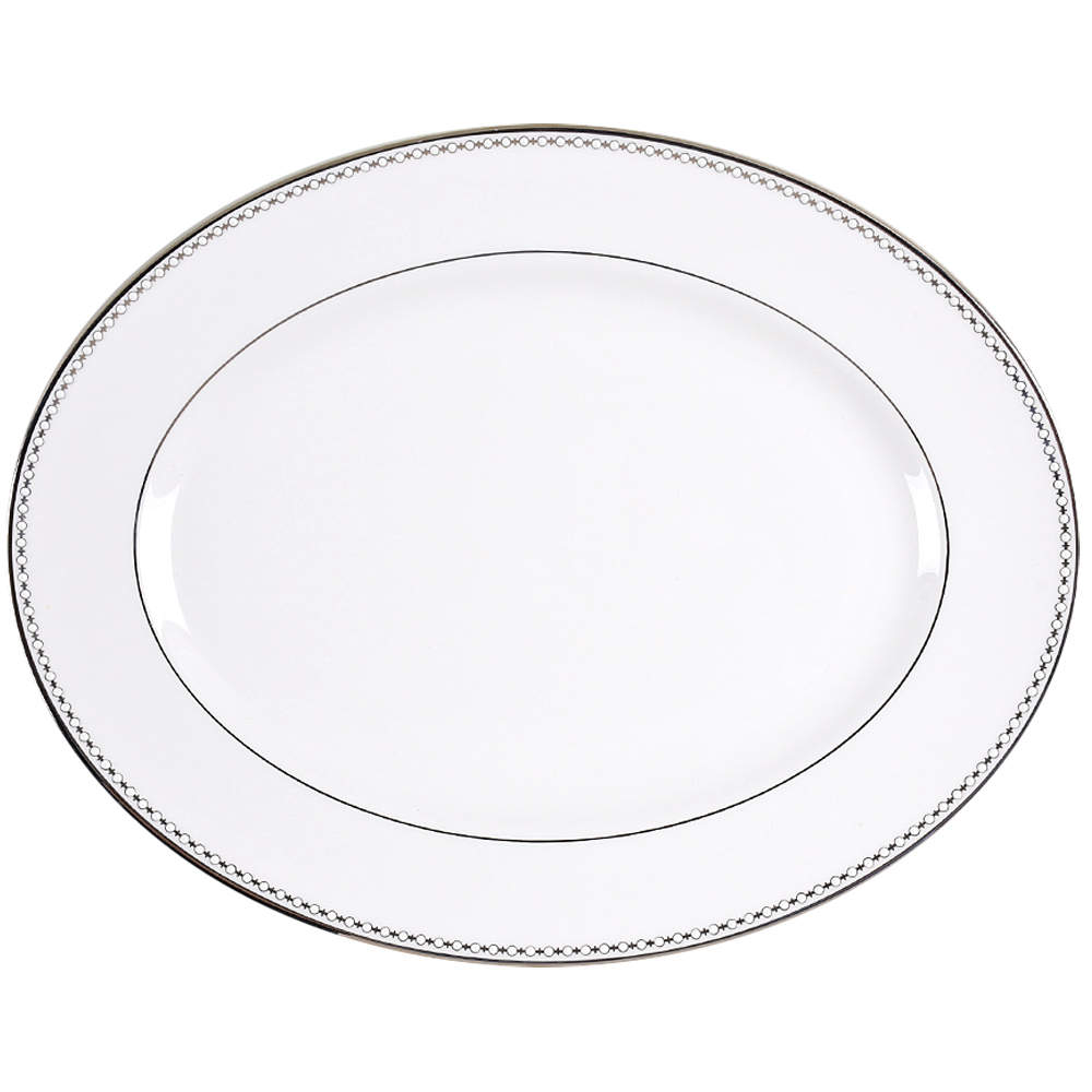 Pearl Platinum 13" Oval Serving Platter by Lenox-1