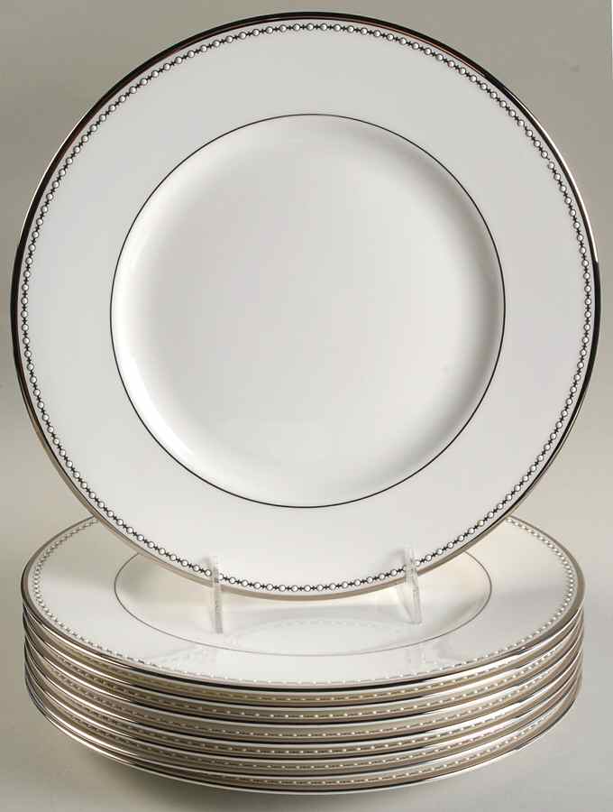 Pearl Platinum Dinner Plate - Set of 8 by Lenox-1