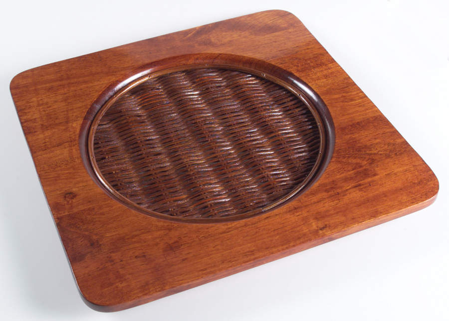 Riverwood Wood Square Service Plate (Charger) by Lenox-1