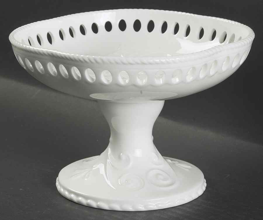 Swedish Lodge Pierced Round Compote (Height X Width) by Lenox-1