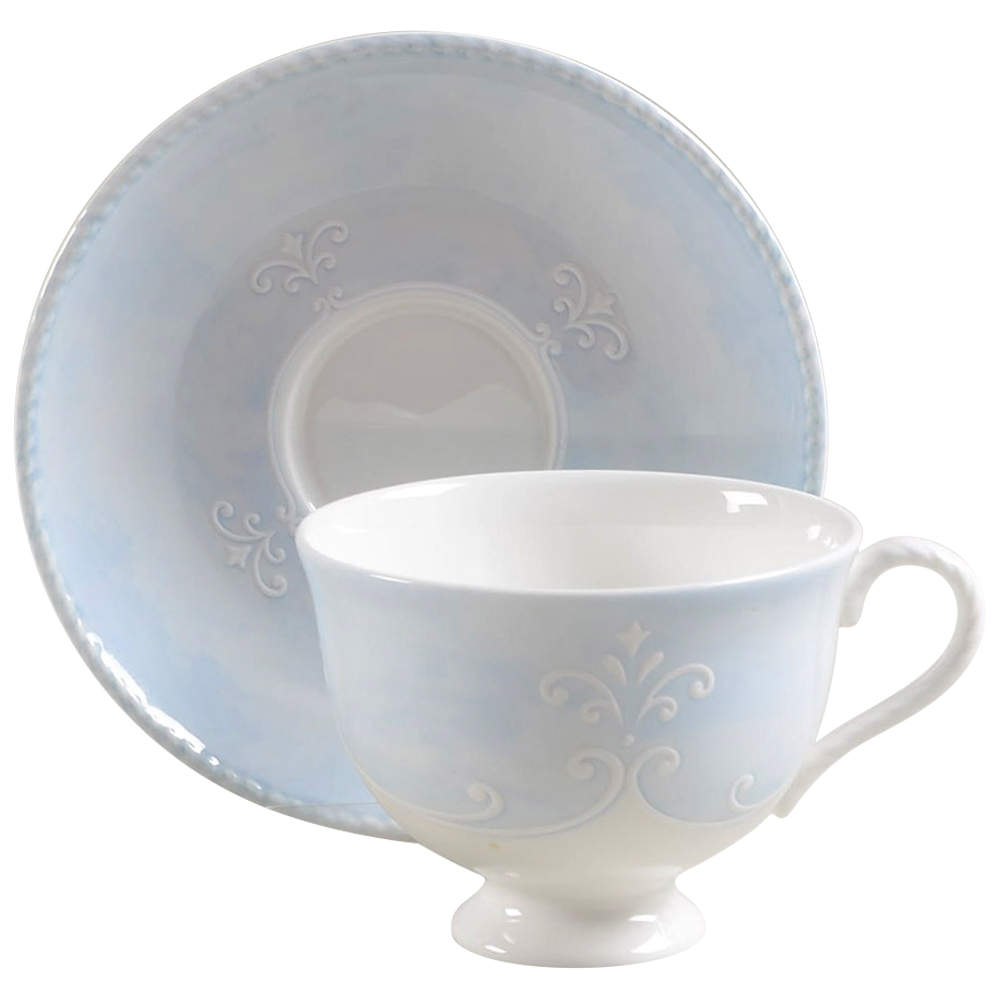 Swedish Garland Footed Cup & Saucer Set by Lenox-1