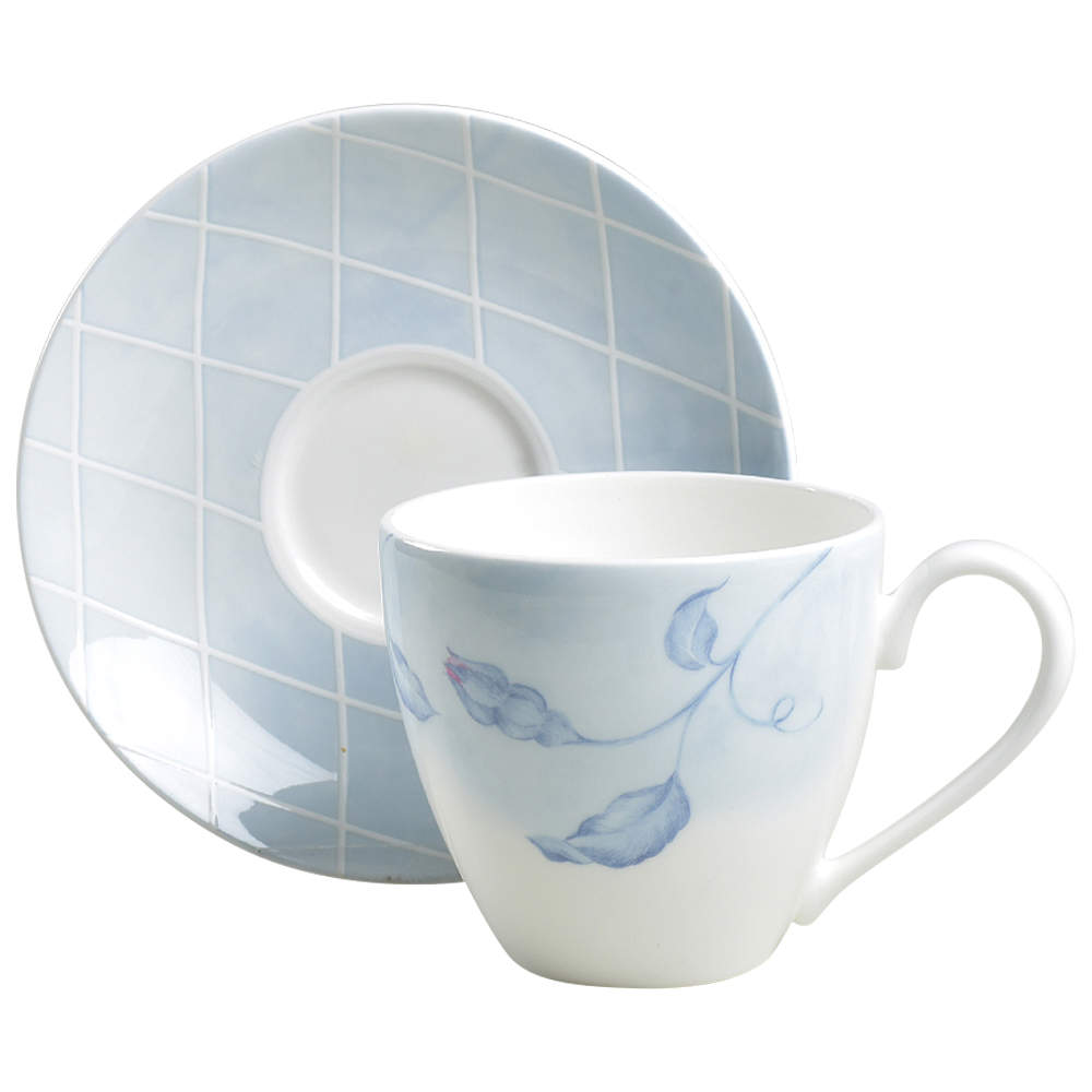 Swedish Rose Flat Cup & Saucer Set by Lenox-1
