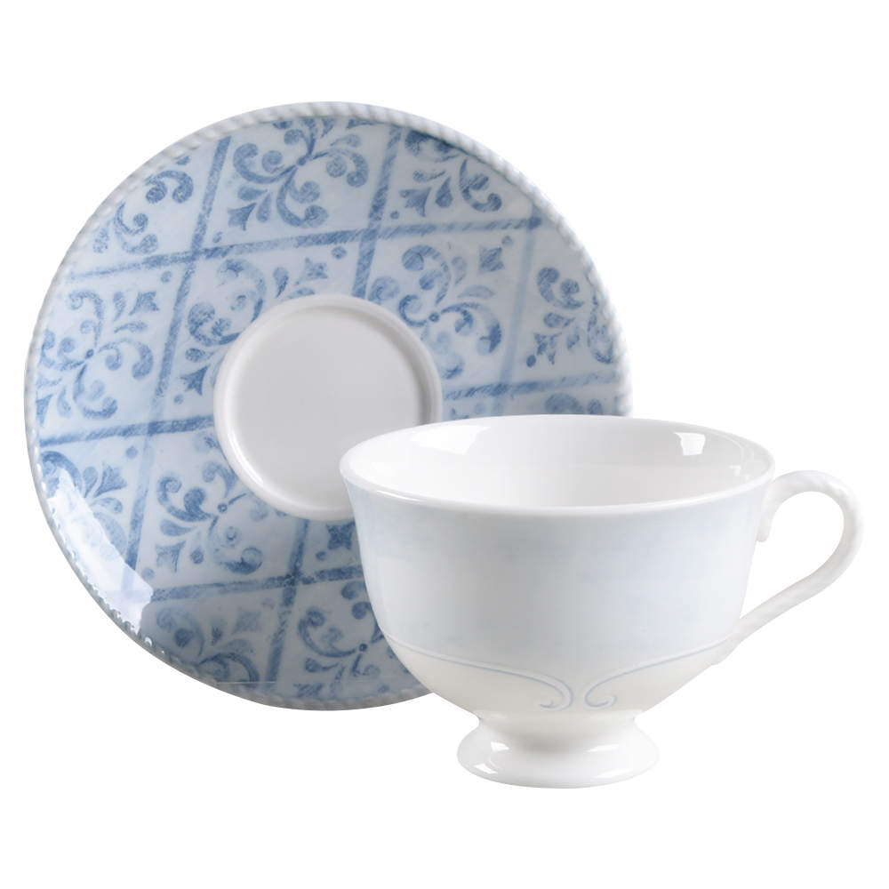 Swedish Trellis Footed Cup & Saucer Set by Lenox-1