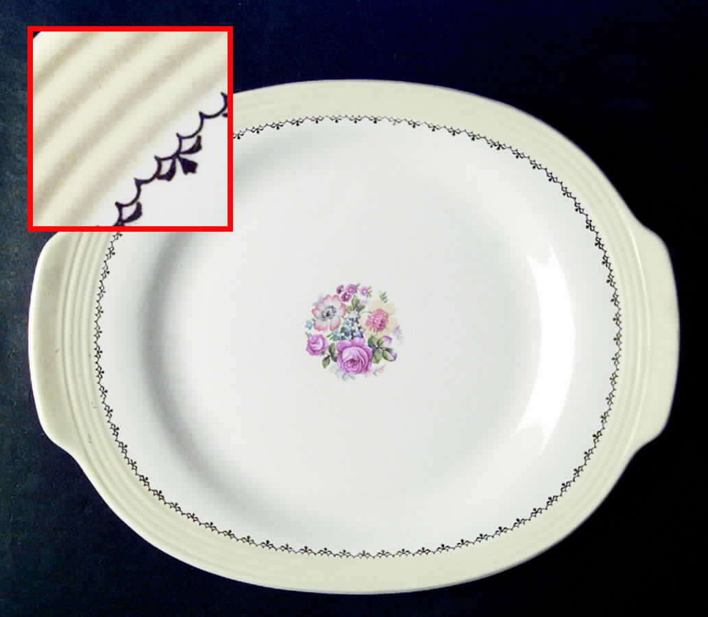 Mist Cotillion Yellow 12" Oval Serving Platter by Limoges-American-1