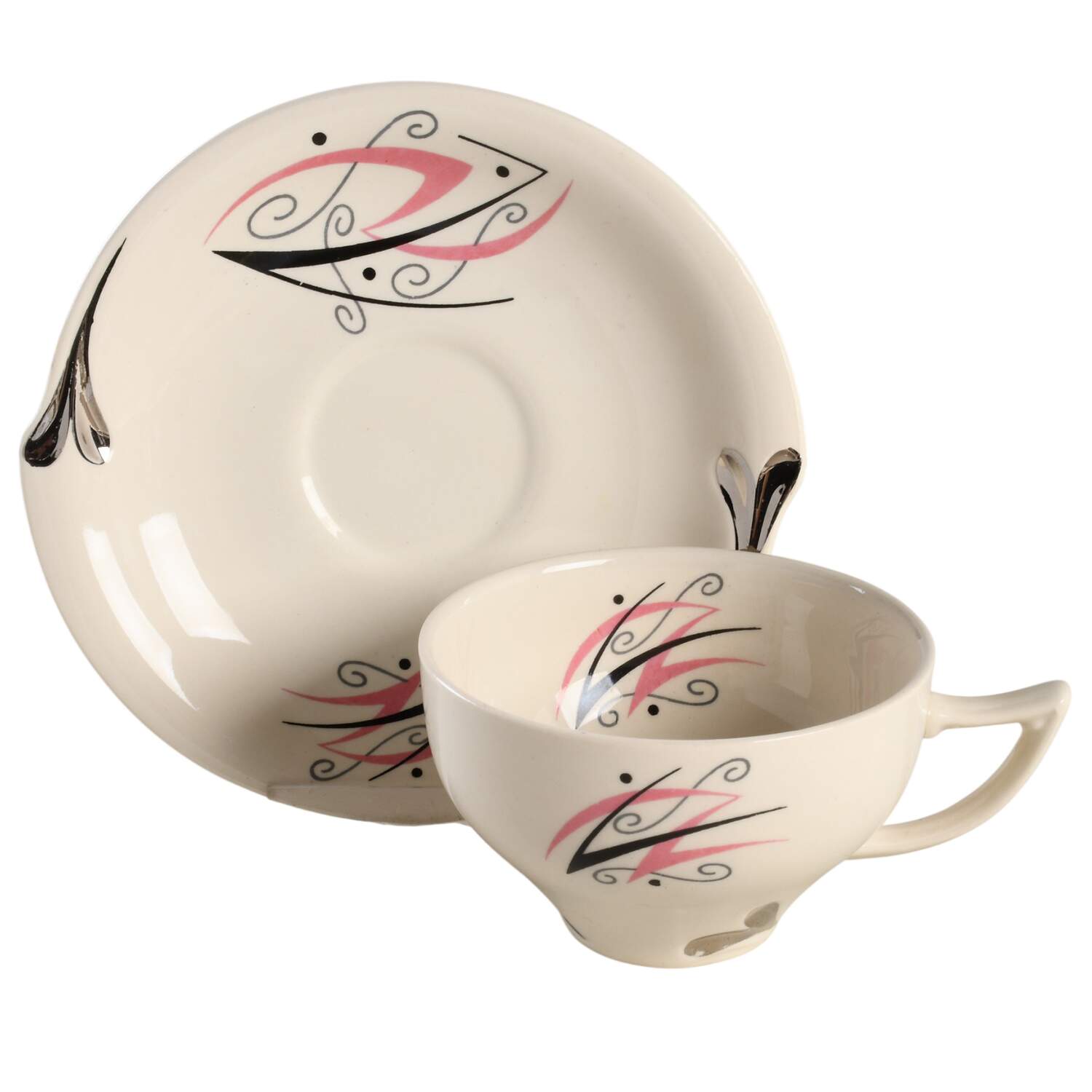 Flair Flat Cup & Saucer Set by Louis Gordon (England)-1