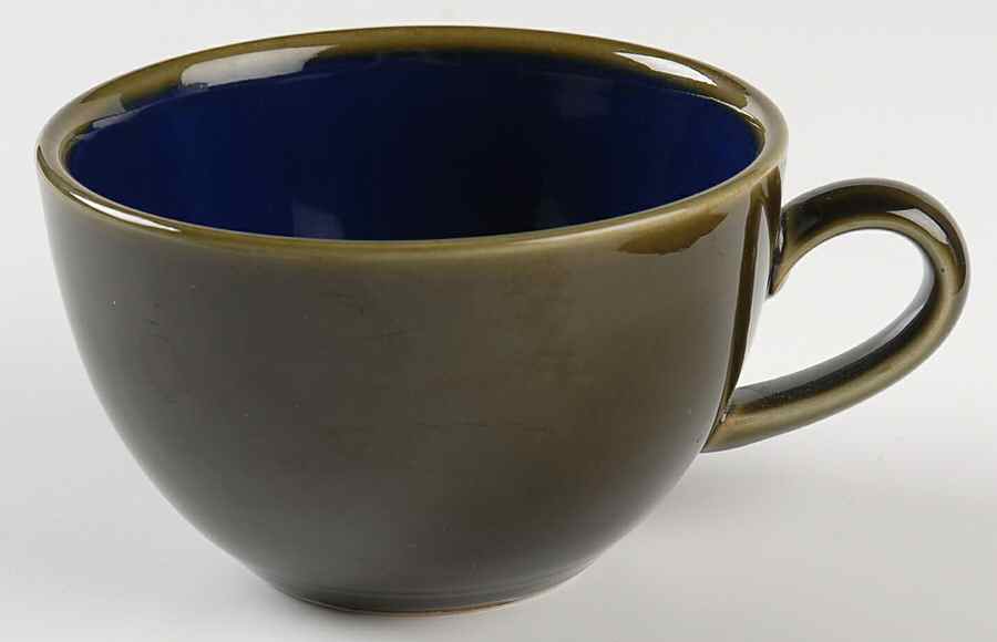 Yo Han Olive Green and Cobalt Blue Cafe Au Lait Cup by Lindt-Stymeist-1