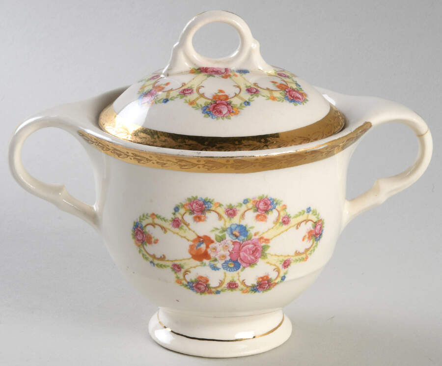Fortune (Fil #1LC422) Sugar Bowl & Lid by Limoges-American-1