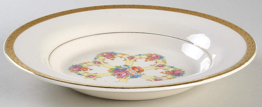 Fortune (Fil #1LC422) Rim Soup Bowl by Limoges-American-1