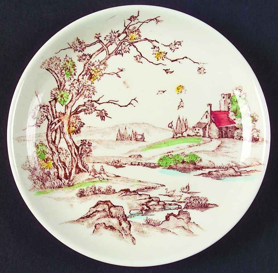 New England Autumn Bread & Butter Plate by Lipper & Mann (L & M)-1