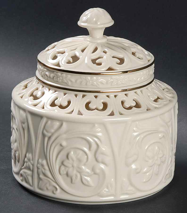 Illuminations Collection Round Candlebox with Lid by Lenox-1