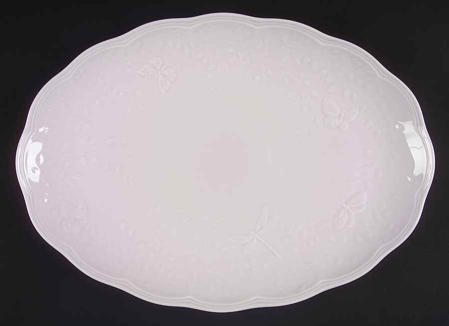 Butterfly Meadow Petal 16" Oval Serving Platter by Lenox-1