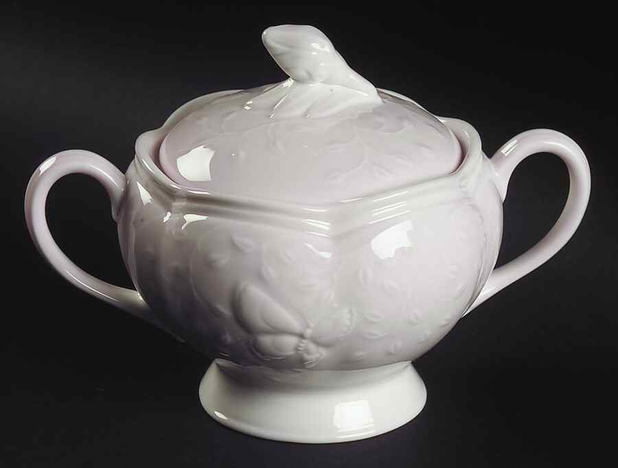 Butterfly Meadow Petal Sugar Bowl & Lid by Lenox-1