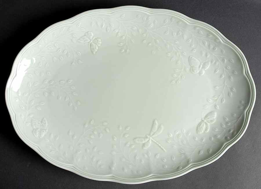 Butterfly Meadow Leaf 16" Oval Serving Platter by Lenox-1