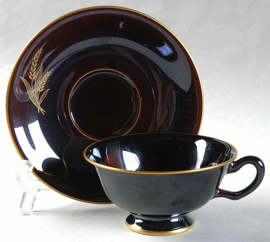 Wheat Blue Footed Cup & Saucer Set by Lenox-1