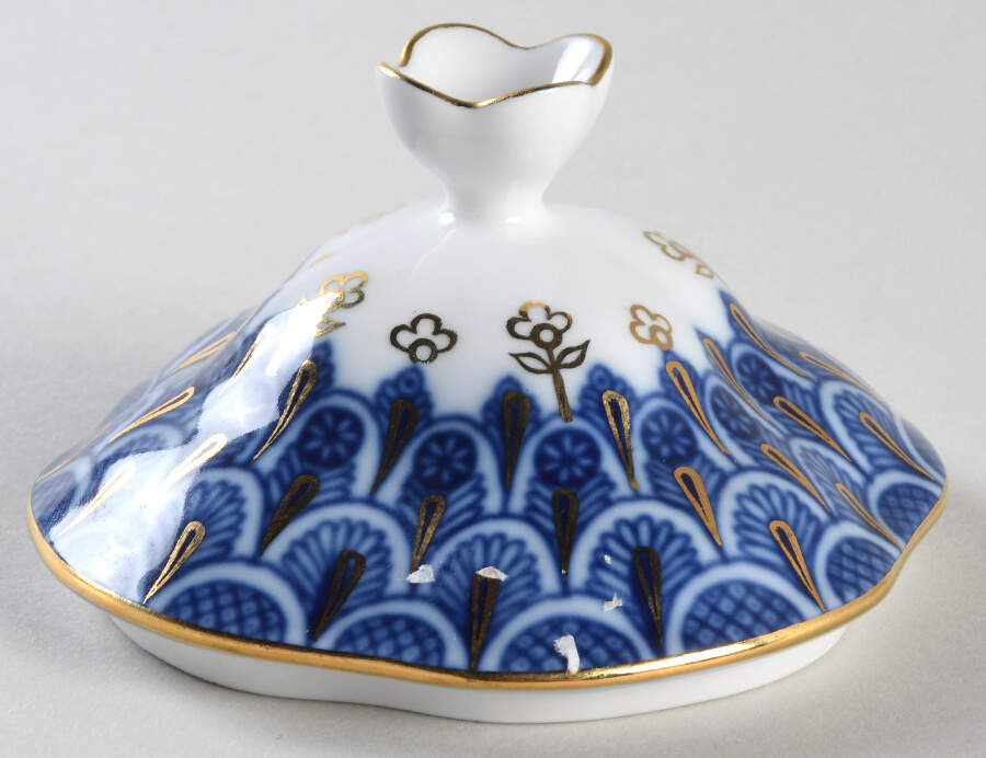 Forget Me Not Lid for Flat Cup & Saucer Set by Lomonosov-1