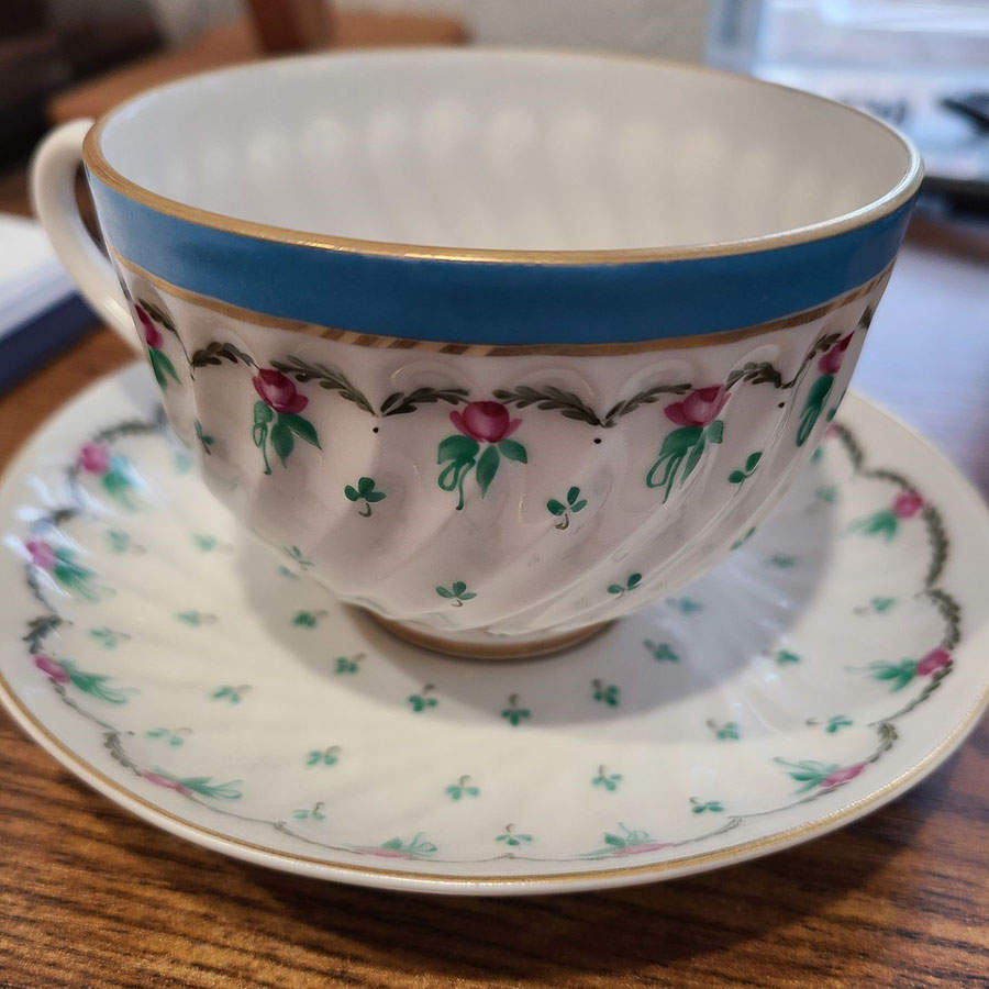 Anastasia Flat Cup & Saucer Set by Lomonosov-1