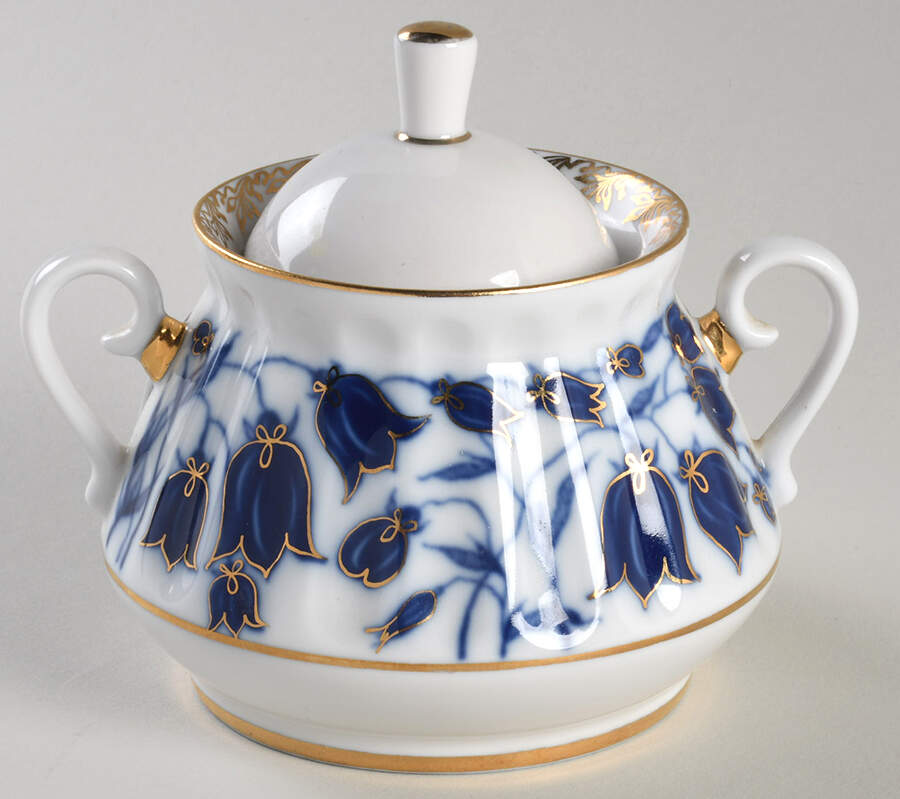 Bluebells Sugar Bowl & Lid by Lomonosov-1