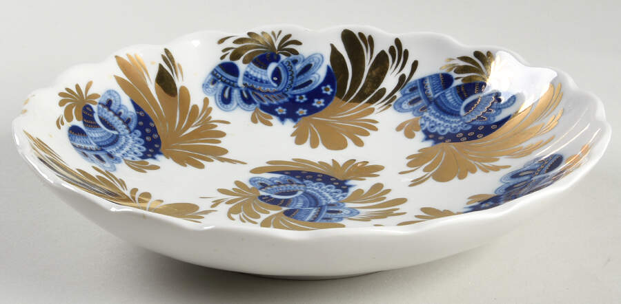 Golden Garden Cake Plate by Lomonosov-1