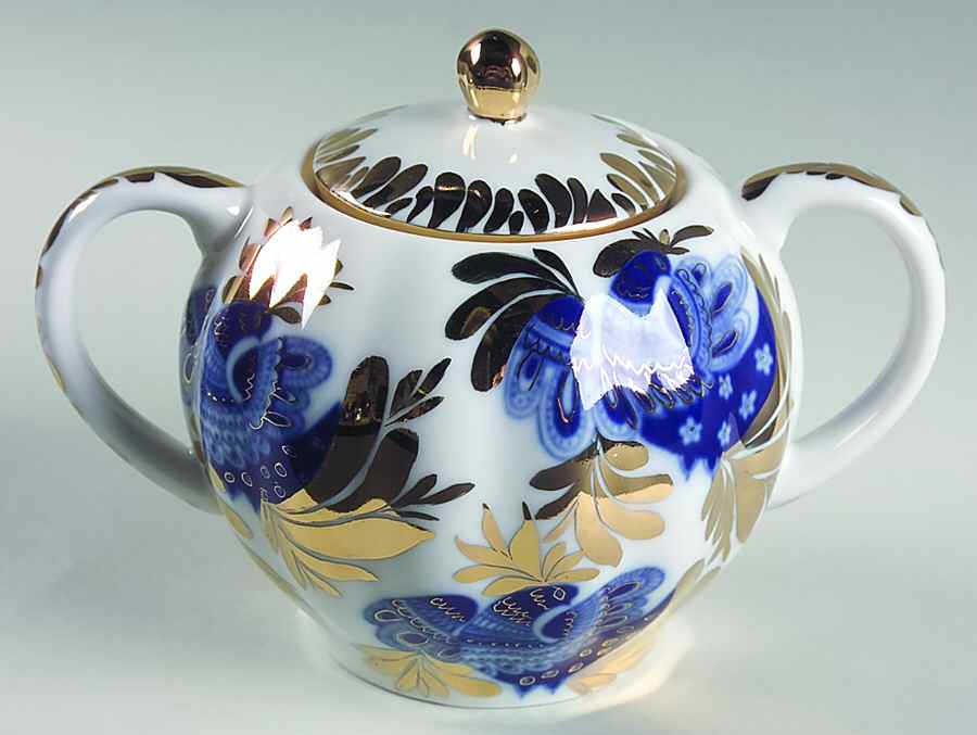 Golden Garden Sugar Bowl & Lid by Lomonosov-1