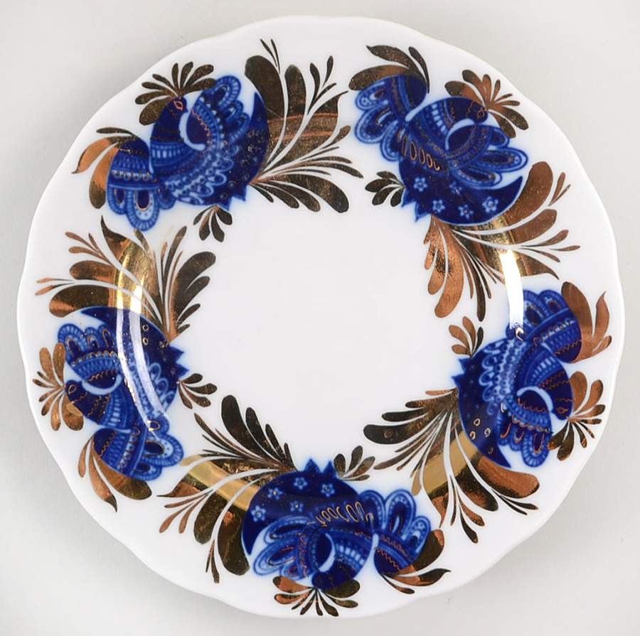 Golden Garden Dessert/Pie Plate by Lomonosov-1