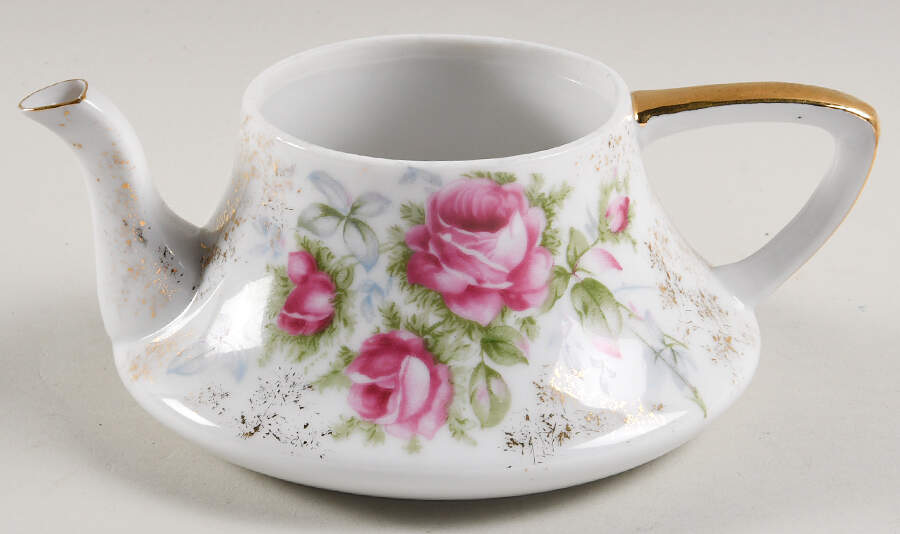 Elegant Rose Teapot No Lid by Lefton-1
