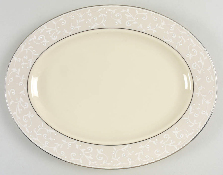 Pearl Innocence 13" Oval Serving Platter by Lenox-1